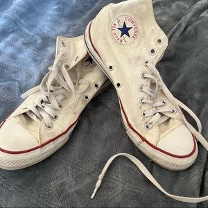 White High Top Chuckies Chuck Taylor Converse All Stars sz Womens 8.5